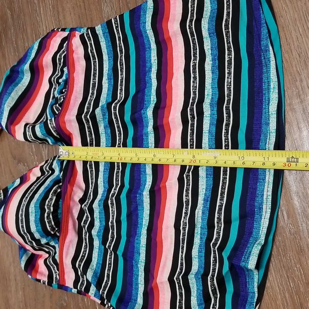 (M/L) Foxy Jeans Colorful Two Piece Tankini Swimsuit Beach Pool Vacation - Picture 12 of 14